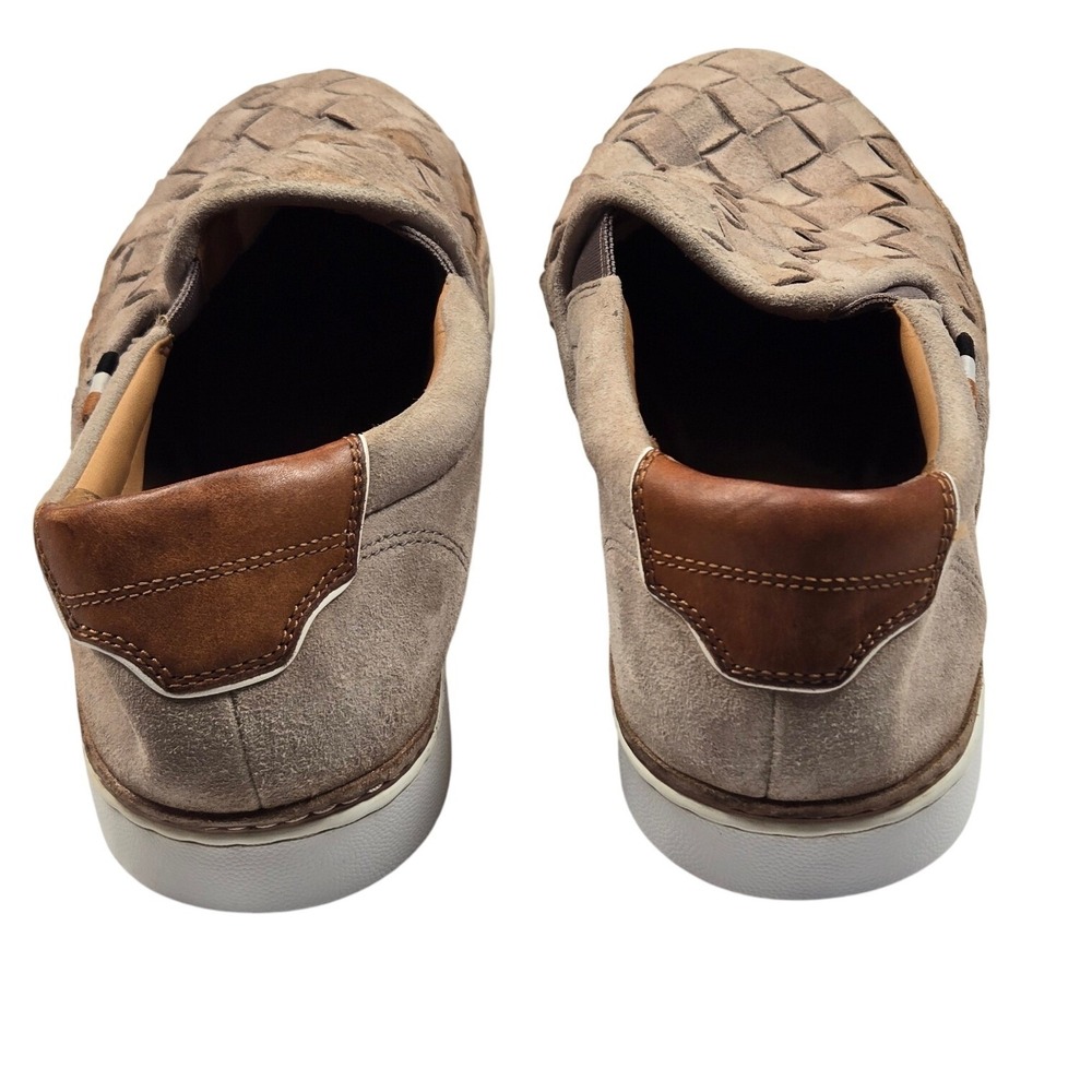 Allen Edmonds Alpha Sneaker Mens 10 D Grey Woven Suede Slip On 4647 - Picture 4 of 14